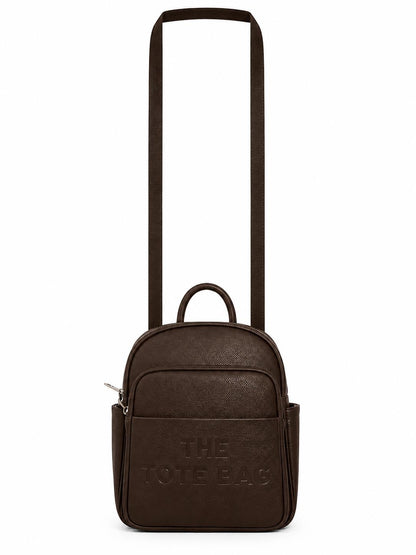 Mini Backpack with Multi compartment Zip Closure