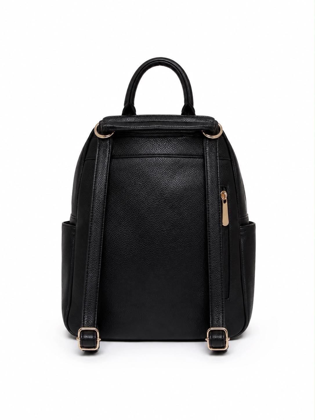Mini Backpack with Multi compartment Zip Closure