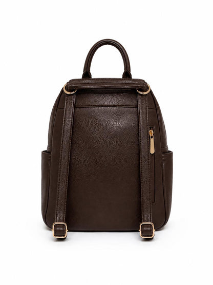 Mini Backpack with Multi compartment Zip Closure
