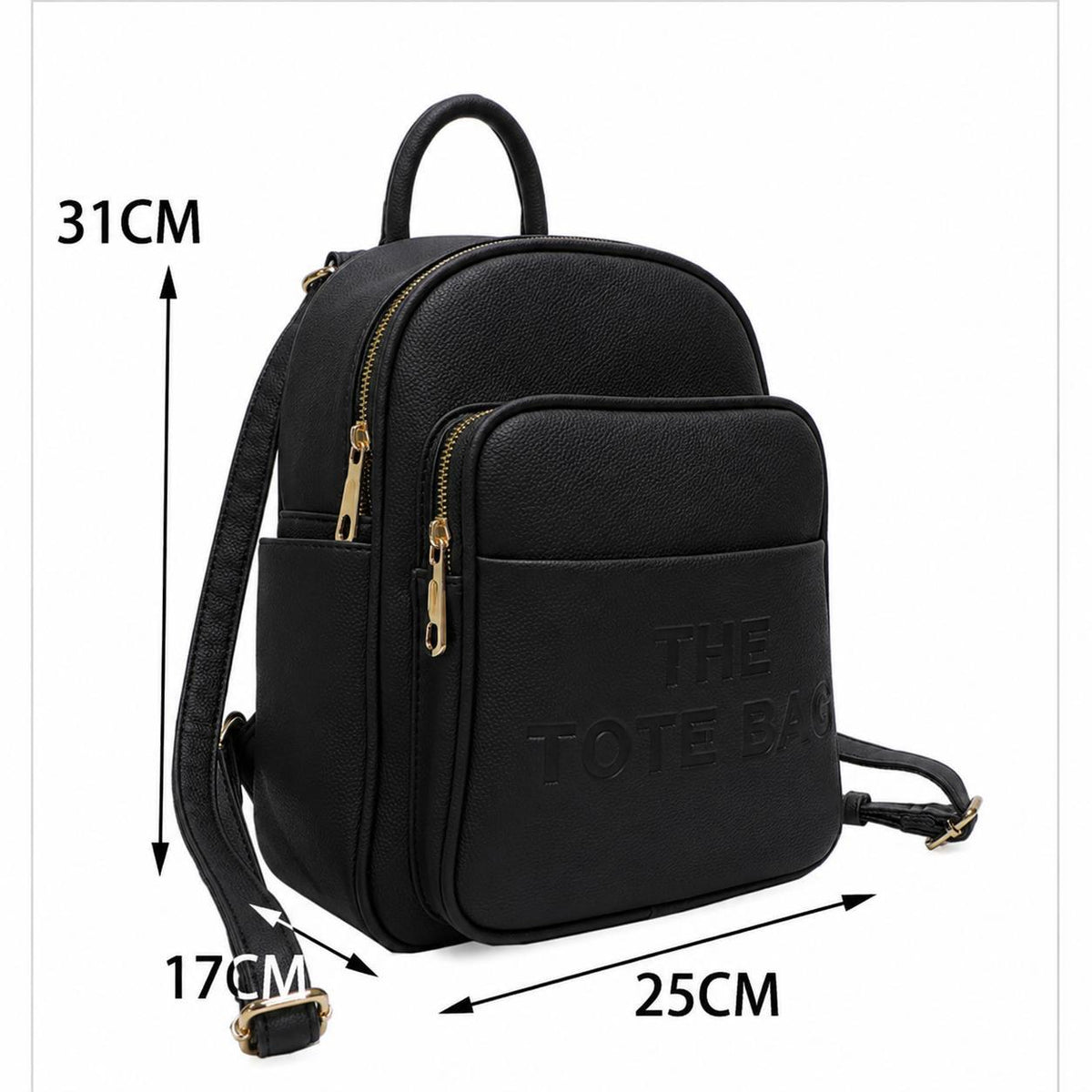 Mini Backpack with Multi compartment Zip Closure