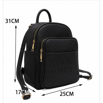 Mini Backpack with Multi compartment Zip Closure